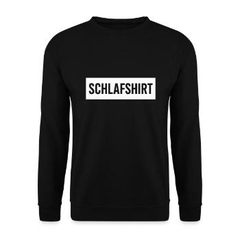 SLEEP SHIRT – Fun Sleep Mode - Unisex Sweatshirt - black - Front - Alina (178cm) & Michal (187cm)
