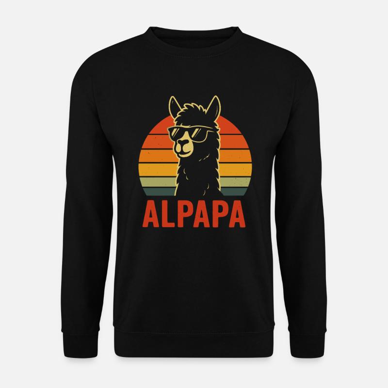 Funny Alpaca Dad - Unisex Sweatshirt - black