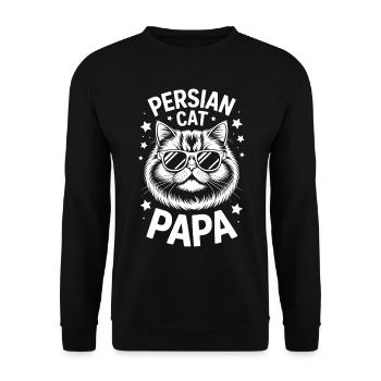 Perserkatze Spruch Lustiges Perserkatzen Geschenk - Unisex Pullover - Schwarz - Vorne - Alina (178cm) & Michal (187cm)