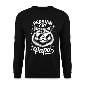 Persian Cat Saying Funny Persian Cat Gift - Unisex Sweatshirt - black - Front - Alina (178cm) & Michal (187cm)