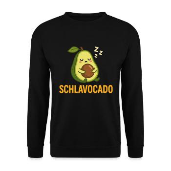Schlavocado Avocado Schlafen Humor - Unisex Pullover - Schwarz - Vorne - Alina (178cm) & Michal (187cm)