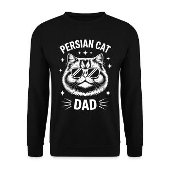 Persian Cat Saying Funny Persian Cat Gift - Unisex Sweatshirt - black - Front - Alina (178cm) & Michal (187cm)