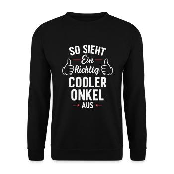 Voici à quoi ressemble un oncle vraiment cool - Sweat-shirt Unisexe - noir - Devant - Alina (178cm) & Michal (187cm)