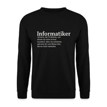 Computer scientist definition funny - Unisex Sweatshirt - black - Front - Alina (178cm) & Michal (187cm)