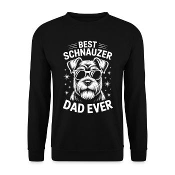 Schnauzer disant papa drôle Schnauzer cadeau - Sweat-shirt Unisexe - noir - Devant - Alina (178cm) & Michal (187cm)