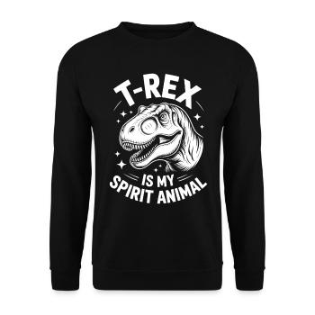 T-Rex Saying Dinosaur Funny T-Rex Gift - Unisex Sweatshirt - black - Front - Alina (178cm) & Michal (187cm)