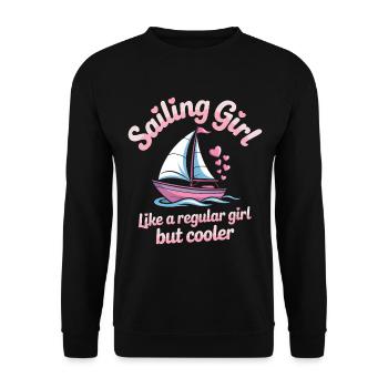 Voile Dire Fille Marin Voile Cadeau - Sweat-shirt Unisexe - noir - Devant - Alina (178cm) & Michal (187cm)
