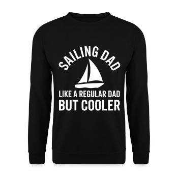 Segeln Spruch Papa Vater Segler Segeln Geschenk - Unisex Pullover - Schwarz - Vorne - Alina (178cm) & Michal (187cm)