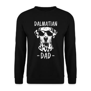Dalmatiner Spruch Dad Lustiges Dalmatiner Geschenk - Unisex Pullover - Schwarz - Vorne - Alina (178cm) & Michal (187cm)