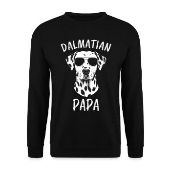 Dalmatian Saying Dad Funny Dalmatian Gift - Unisex Sweatshirt - black - Front - Alina (178cm) & Michal (187cm)