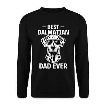 Dalmatiner Spruch Dad Lustiges Dalmatiner Geschenk - Unisex Pullover - Schwarz - Vorne - Alina (178cm) & Michal (187cm)