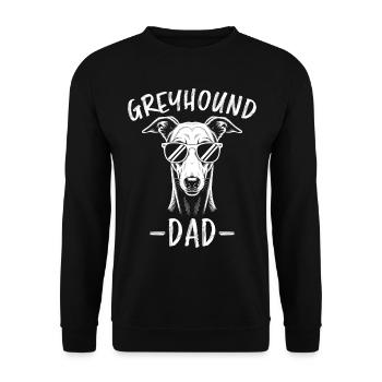Greyhound Spruch Windhund Papa Greyhound Geschenk - Unisex Pullover - Schwarz - Vorne - Alina (178cm) & Michal (187cm)