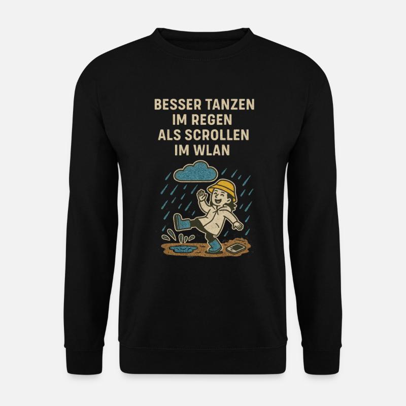 Dancing Nature Joy Saying - Unisex Sweatshirt - black