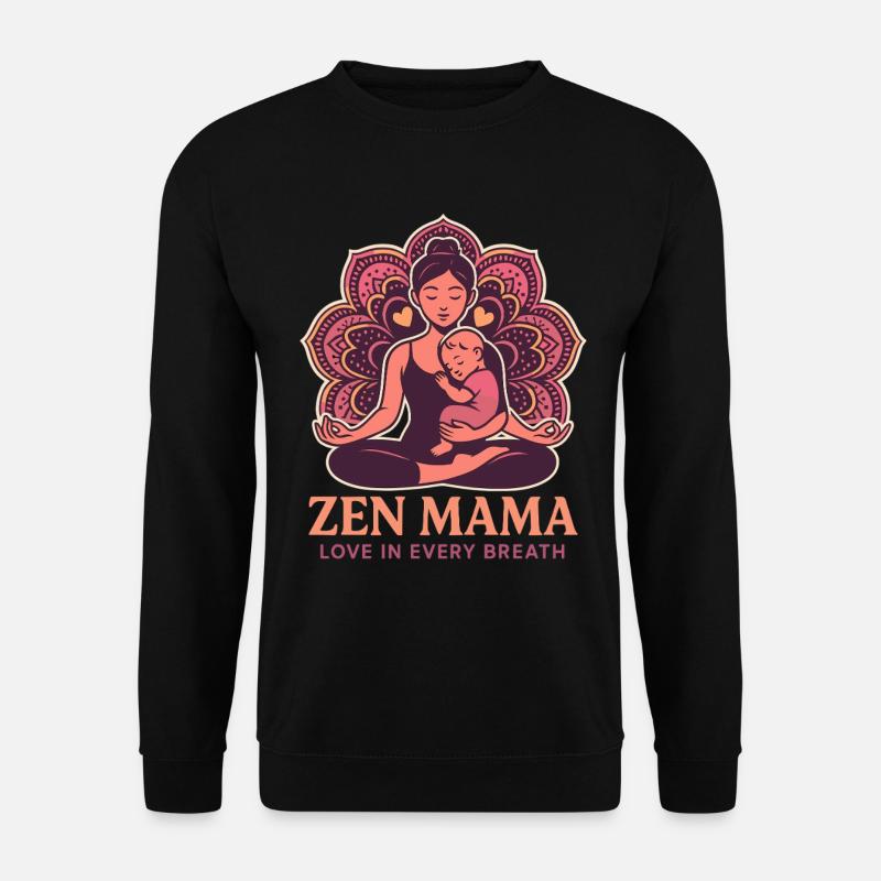 Zen-Mama Mandala - Unisex Pullover - Schwarz