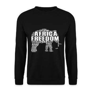 Elephant Family Mama Baby Africa - Unisex Sweatshirt - black - Front - Alina (178cm) & Michal (187cm)