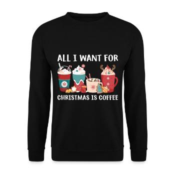 Cadeaux de Noël Noël - Sweat-shirt Unisexe - noir - Devant - Alina (178cm) & Michal (187cm)