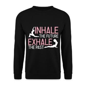 Yogalehrer Spruch Für Yogi Yoga - Unisex Pullover - Schwarz - Vorne - Alina (178cm) & Michal (187cm)