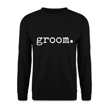 Junggesellenabschied. Bräutigam, um Geschenke zu sein. Bräutigam. Pferd - Unisex Pullover - Schwarz - Vorne - Alina (178cm) & Michal (187cm)