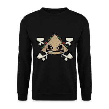 Funny Comic Kebab Kebab Fast Food Snack Fun - Unisex Sweatshirt - black - Front - Alina (178cm) & Michal (187cm)