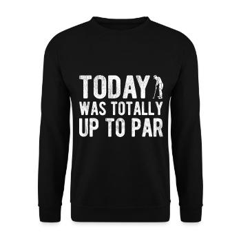 Golfplatz zum Golfen Golf - Unisex Pullover - Schwarz - Vorne - Alina (178cm) & Michal (187cm)