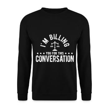 Richter Jurist Anwalt - Unisex Pullover - Schwarz - Vorne - Alina (178cm) & Michal (187cm)