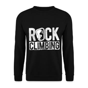 Klettern Bouldern - Unisex Pullover - Schwarz - Vorne - Alina (178cm) & Michal (187cm)