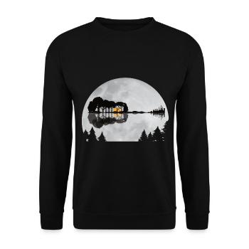 Gitarre Gitarristen Guitar Gitarrenspieler - Unisex Pullover - Schwarz - Vorne - Alina (178cm) & Michal (187cm)
