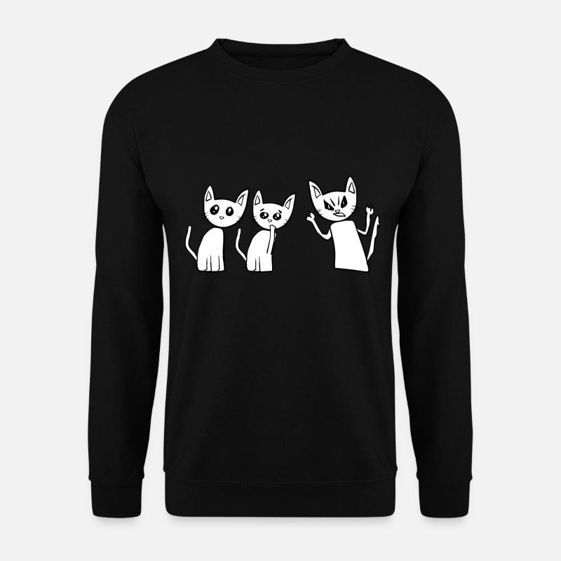 Combattre les chats Chats Cris - Sweat-shirt Unisexe - noir