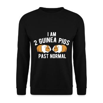 Nagetier Meerschwein Meerschweinchen - Unisex Pullover - Schwarz - Vorne - Alina (178cm) & Michal (187cm)