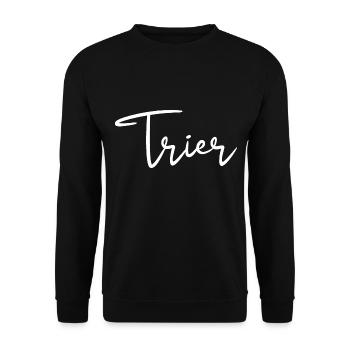Trier - Unisex Pullover - Schwarz - Vorne - Alina (178cm) & Michal (187cm)