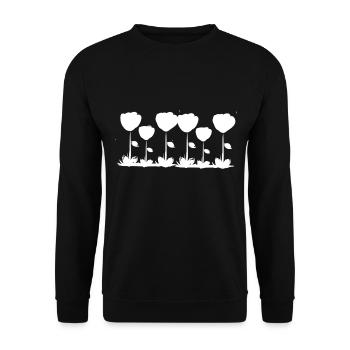 Natural flowers rose line - Unisex Sweatshirt - black - Front - Alina (178cm) & Michal (187cm)
