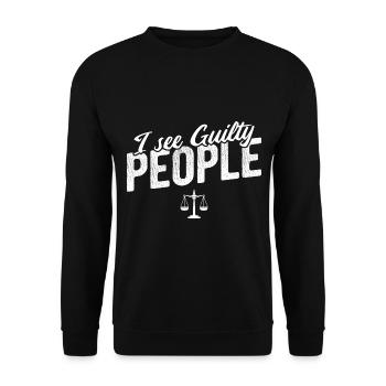Richter Jurist Anwalt - Unisex Pullover - Schwarz - Vorne - Alina (178cm) & Michal (187cm)