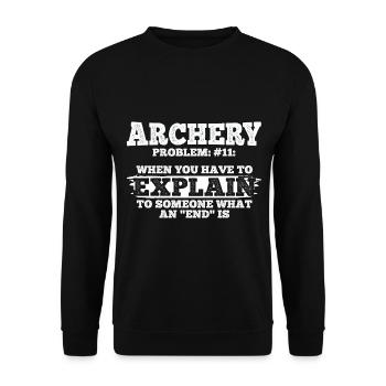 Bogenschießen Archery - Unisex Pullover - Schwarz - Vorne - Alina (178cm) & Michal (187cm)