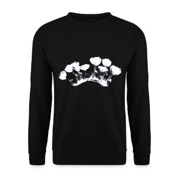 blumen glanz grass symbol pflanze - Unisex Pullover - Schwarz - Vorne - Alina (178cm) & Michal (187cm)