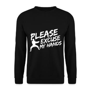 Koreanischer Kampfsport Taekwondo - Unisex Pullover - Schwarz - Vorne - Alina (178cm) & Michal (187cm)