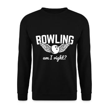 Bowling - Unisex Pullover - Schwarz - Vorne - Alina (178cm) & Michal (187cm)