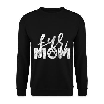 maman fourrure - Drôles de dictons de chat - Sweat-shirt Unisexe - noir - Devant - Alina (178cm) & Michal (187cm)
