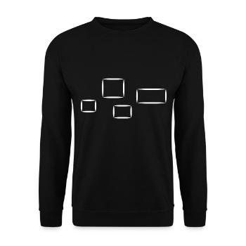 Four Squares Square Shape Icon - Unisex Sweatshirt - black - Front - Alina (178cm) & Michal (187cm)