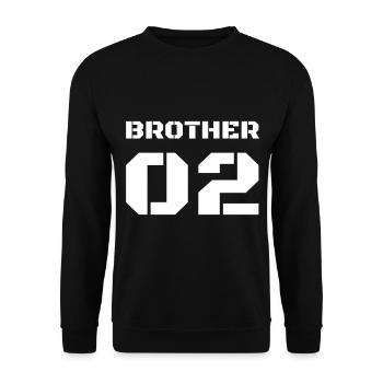 Design de frère cool pour le deuxième Brother - Sweat-shirt Unisexe - noir - Devant - Alina (178cm) & Michal (187cm)