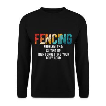 Fechten - Unisex Pullover - Schwarz - Vorne - Alina (178cm) & Michal (187cm)