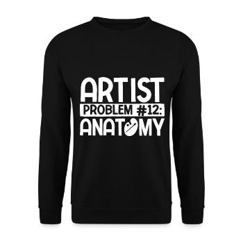 Maler Zeichner für Künstler - Unisex Pullover - Schwarz - Vorne - Alina (178cm) & Michal (187cm)