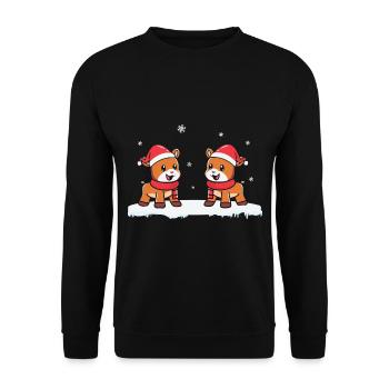 Cadeaux de Noël Noël - Sweat-shirt Unisexe - noir - Devant - Alina (178cm) & Michal (187cm)