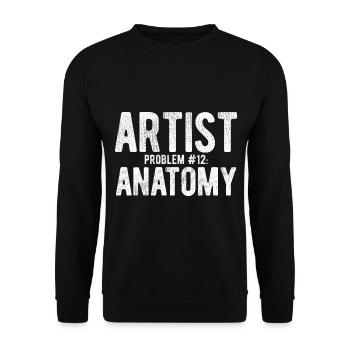 Maler Zeichner für Künstler - Unisex Pullover - Schwarz - Vorne - Alina (178cm) & Michal (187cm)
