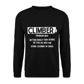 Klettern Bouldern - Unisex Pullover - Schwarz - Vorne - Alina (178cm) & Michal (187cm)