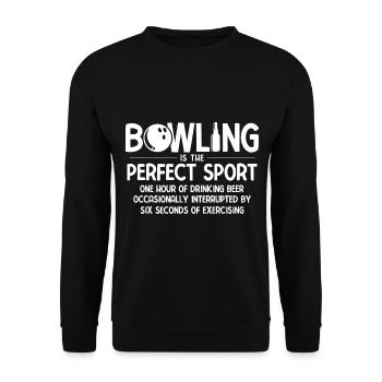 Bowling - Unisex Pullover - Schwarz - Vorne - Alina (178cm) & Michal (187cm)