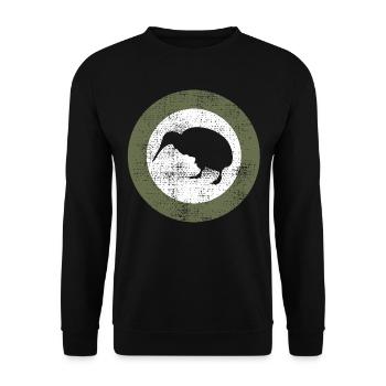 kiwi - Unisex Sweatshirt - black - Front - Alina (178cm) & Michal (187cm)