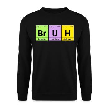 Bruh - Unisex Pullover - Schwarz - Vorne - Alina (178cm) & Michal (187cm)