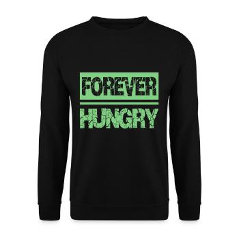 hunger - Unisex Sweatshirt - black - Front - Alina (178cm) & Michal (187cm)
