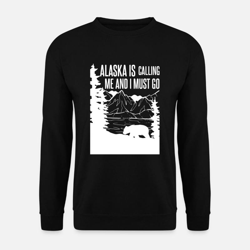 Alaska Reisen Wandern Wandern Urlaub Urlaub - Unisex Pullover - Schwarz
