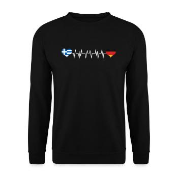 Germany greece flag - Unisex Sweatshirt - black - Front - Alina (178cm) & Michal (187cm)
